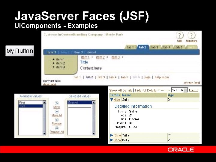 Java. Server Faces (JSF) UIComponents - Examples 