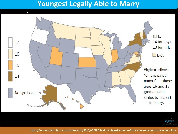 Youngest Legally Able to Marry. Rwanda https: //whyevolutionistrue. wordpress. com/2017/05/28/child-marriage-in-the-u-s-its-far-more-common-than-you-think/ 