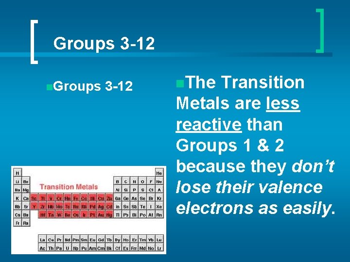 Groups 3 -12 n. Groups Unit A: Chapter 3 3 -12 n. The Transition