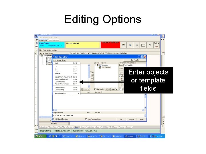 Editing Options 