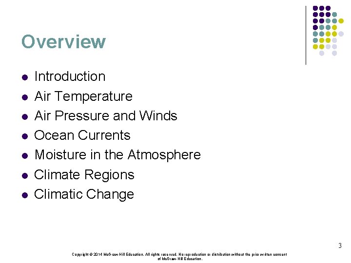 Overview l l l l Introduction Air Temperature Air Pressure and Winds Ocean Currents