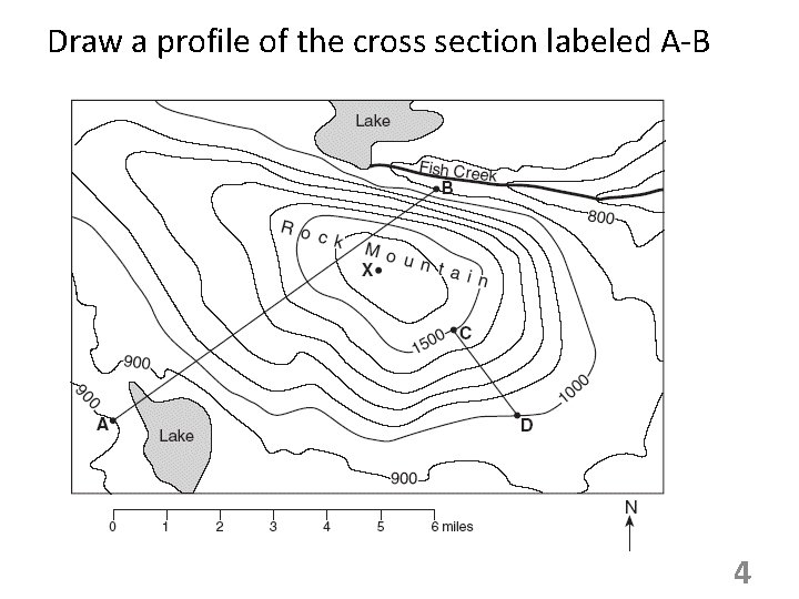 Draw a profile of the cross section labeled A-B 4 