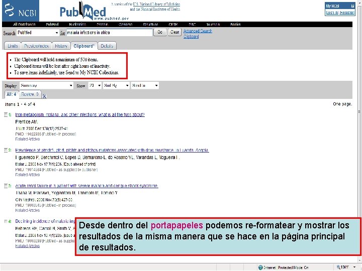 Send to Clipboard 4 Desde dentro del portapapeles podemos re-formatear y mostrar los resultados