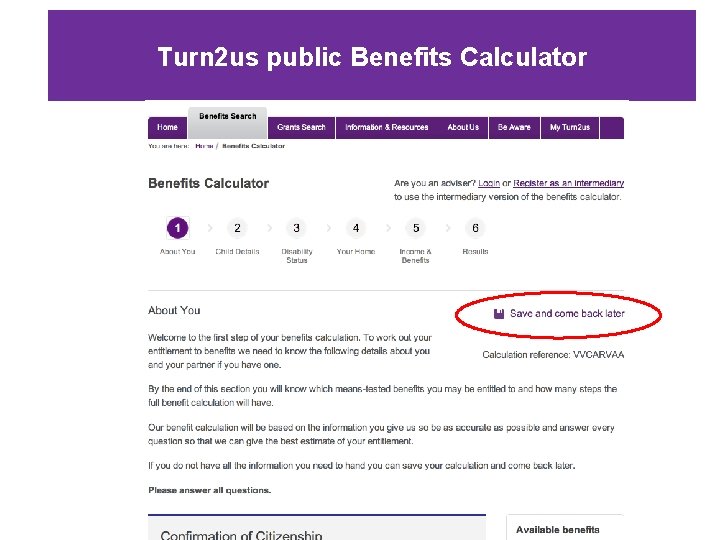 Turn 2 us public Benefits Calculator 