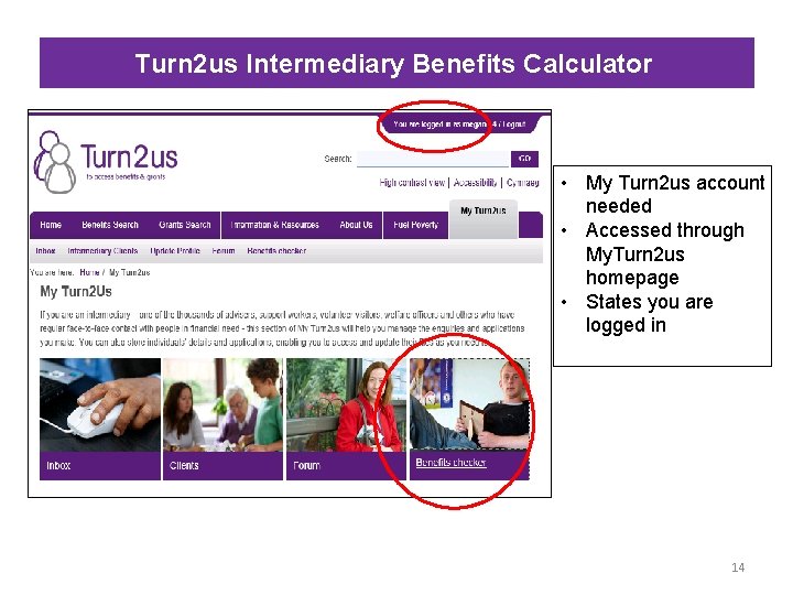 Turn 2 us Intermediary Benefits Calculator • My Turn 2 us account needed •