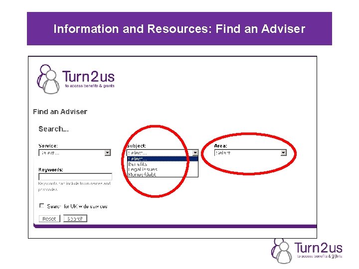 Information and Resources: Find an Adviser 27 