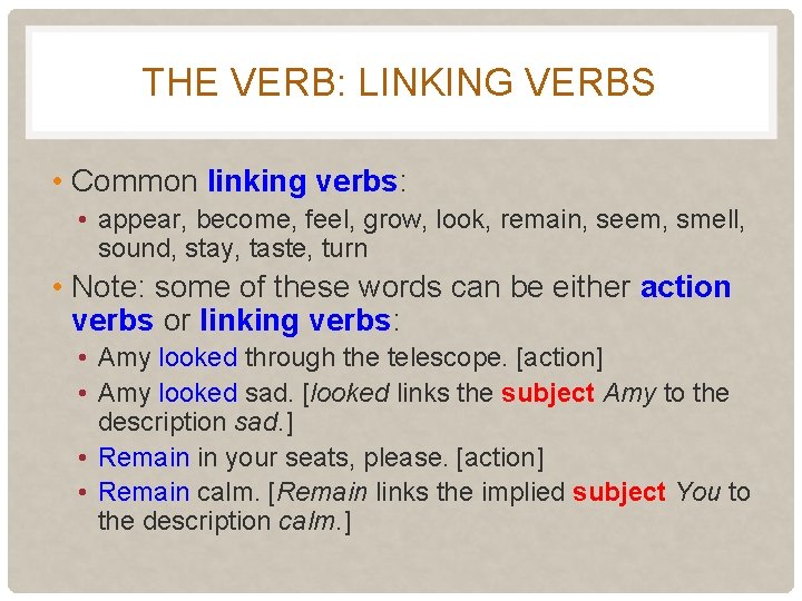 PARTS OF SPEECH VERBS ENGLISH 7 CP MR