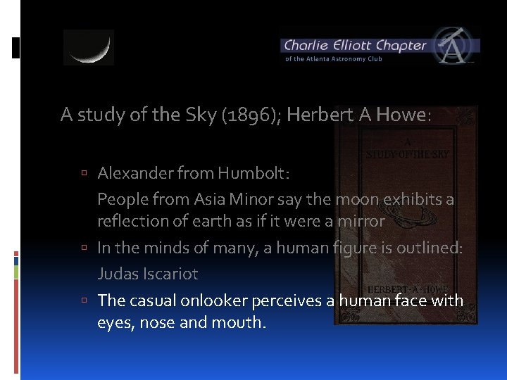 A study of the Sky (1896); Herbert A Howe: Alexander from Humbolt: People from