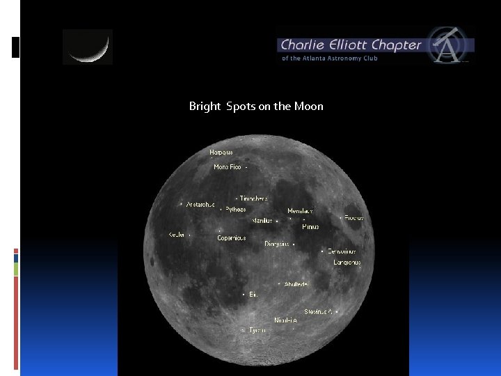 Bright Spots on the Moon 