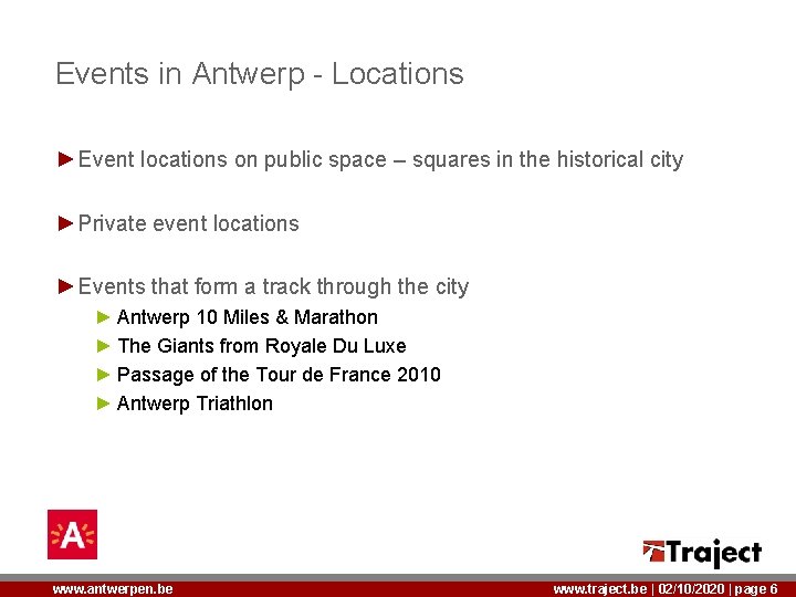 Events in Antwerp - Locations ►Event locations on public space – squares in the