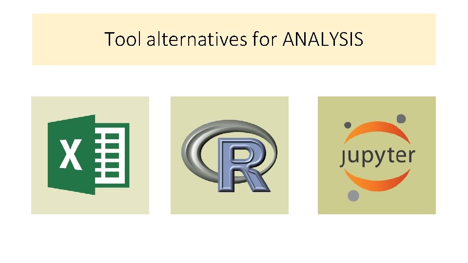 Tool alternatives for ANALYSIS 