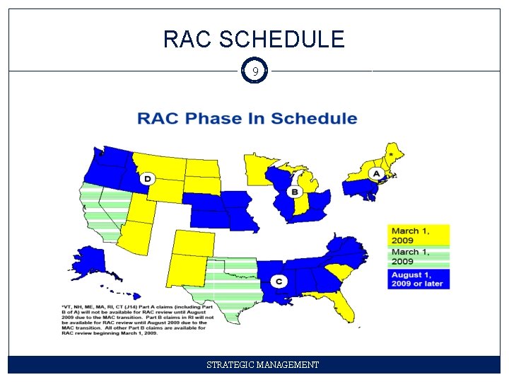 RAC SCHEDULE 9 STRATEGIC MANAGEMENT 