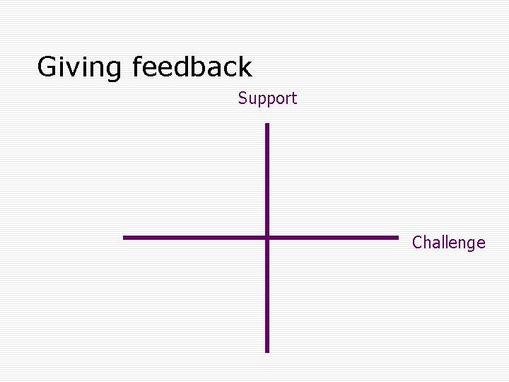 Giving feedback Support Challenge 