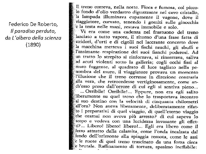 Federico De Roberto, Il paradiso perduto, da L’albero della scienza (1890) 