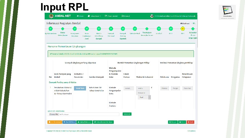 Input RPL 