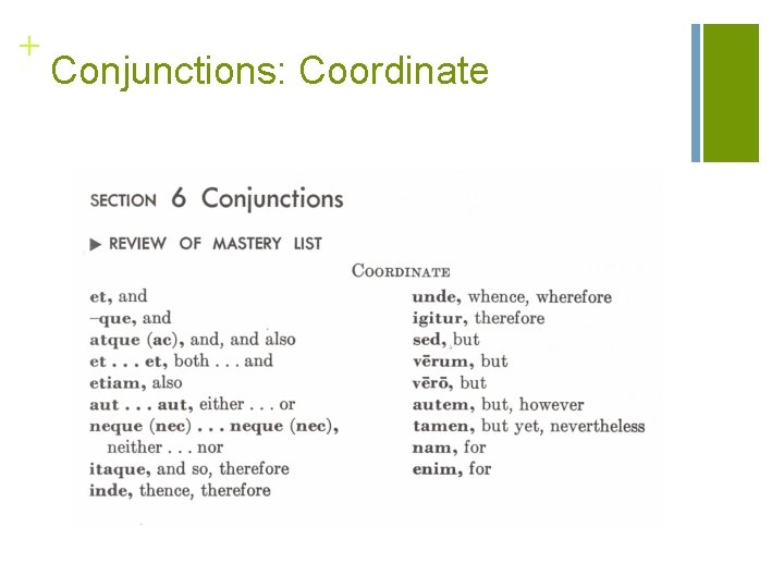 + Conjunctions: Coordinate 