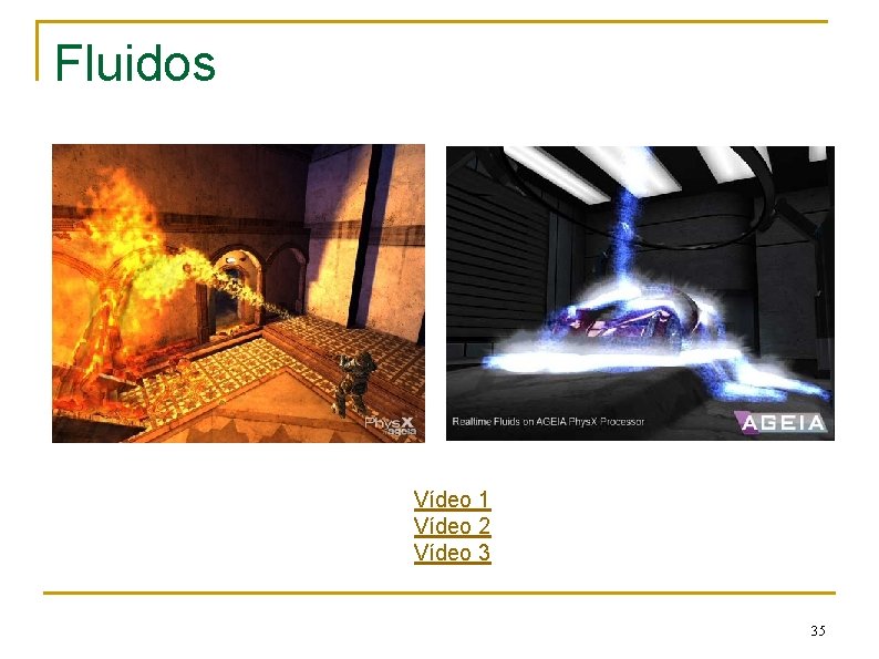 Fluidos Vídeo 1 Vídeo 2 Vídeo 3 35 