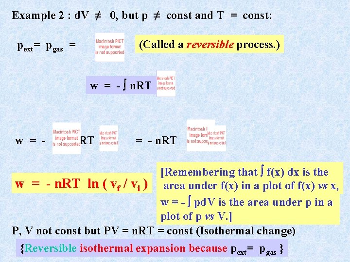 Example 2 : d. V ≠ 0, but p ≠ const and T =