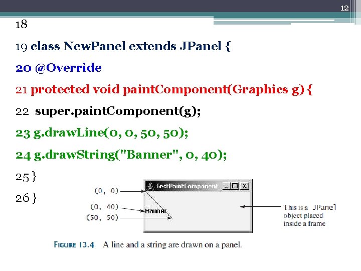 12 18 19 class New. Panel extends JPanel { 20 @Override 21 protected void