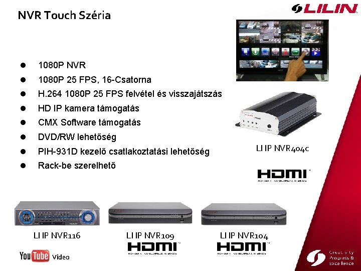 NVR Touch Széria l 1080 P NVR l 1080 P 25 FPS, 16 -Csatorna