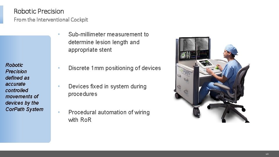 Robotic Precision From the Interventional Cockpit Robotic Precision defined as accurate controlled movements of