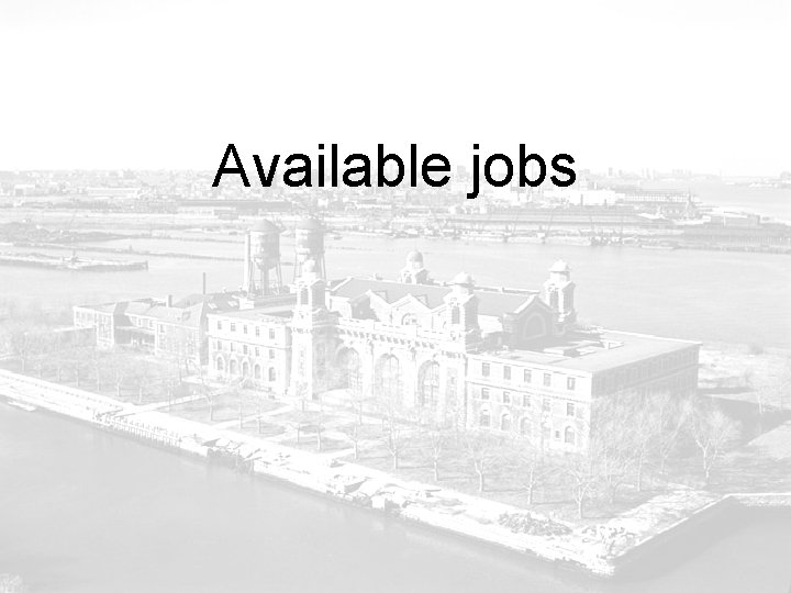 Available jobs 