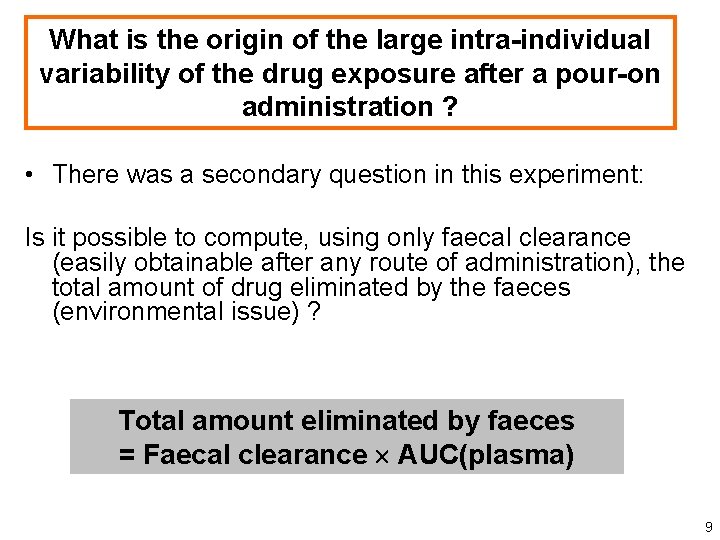 What is the origin of the large intra-individual variability of the drug exposure after