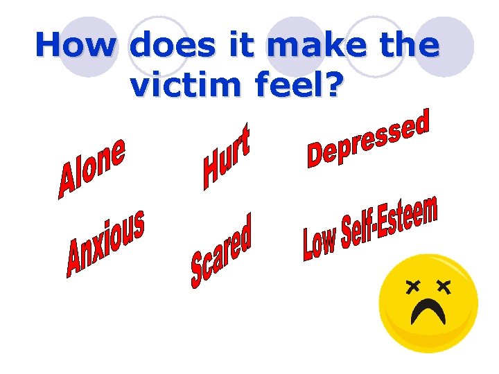 How does it make the victim feel? 