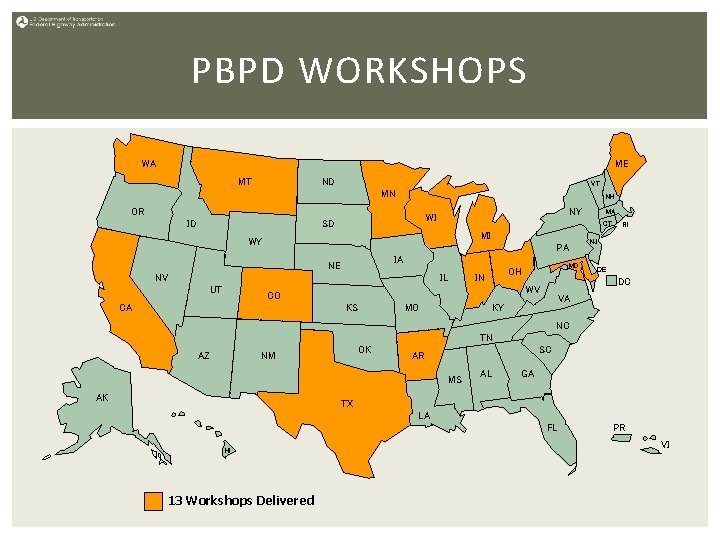 PBPD WORKSHOPS WA ME MT ND VT MN NH OR ID NY WI SD