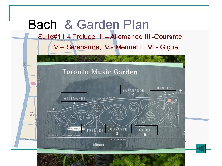 Bach & Garden Plan Suite#1 I – Prelude II – Allemande III -Courante, IV