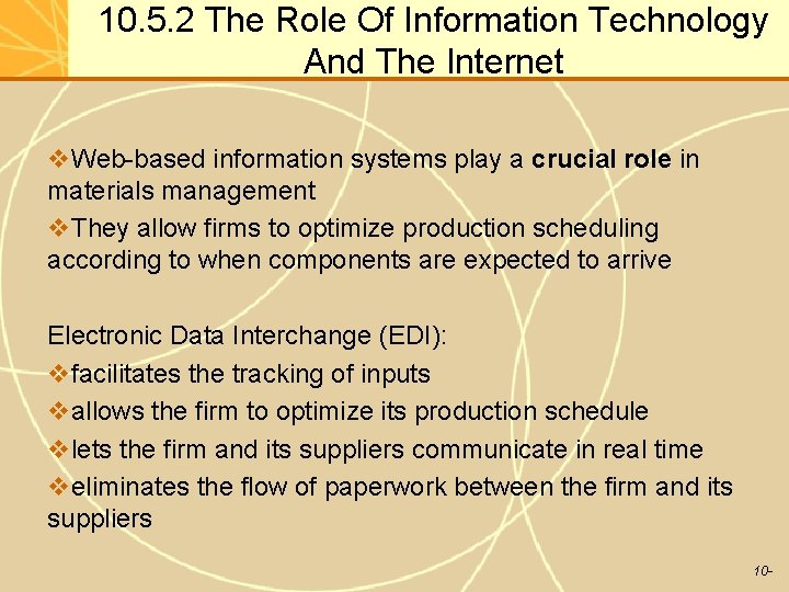 10. 5. 2 The Role Of Information Technology And The Internet v. Web-based information