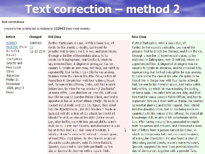 Text correction – method 2 28 