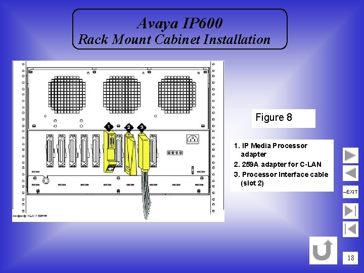 Avaya IP 600 Rack Mount Cabinet Installation Figure 8 1. IP Media Processor adapter