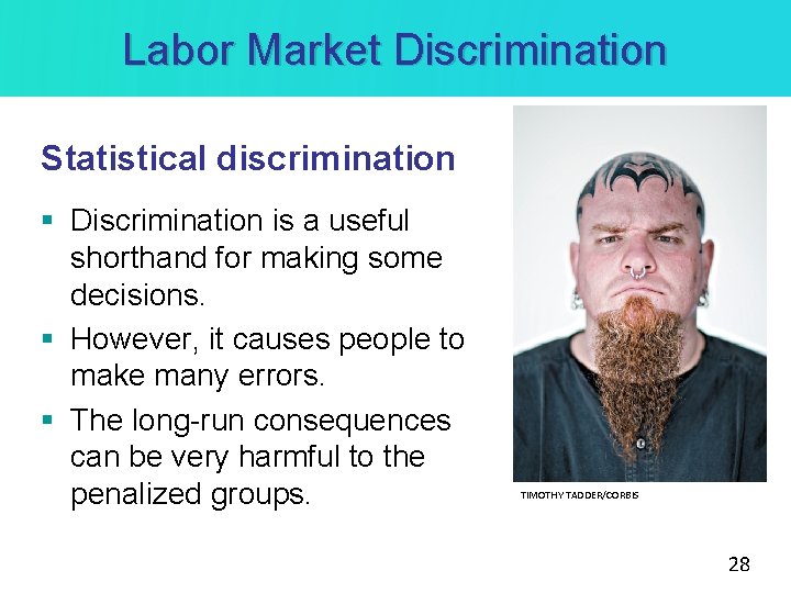 Labor Market Discrimination Statistical discrimination § Discrimination is a useful shorthand for making some