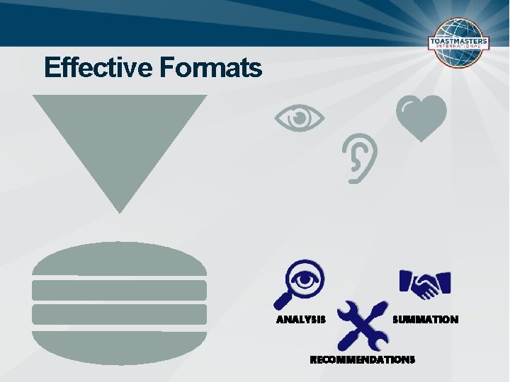 Effective Formats ANALYSIS SUMMATION RECOMMENDATIONS 