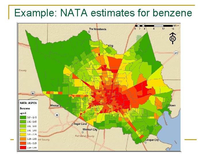 Example: NATA estimates for benzene 