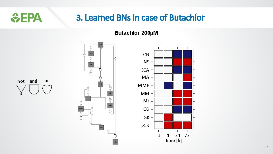 3. Learned BNs in case of Butachlor 200µM CN NS not and or CCA