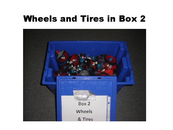 Wheels and Tires in Box 2 1. Using parts from a Power Play kit