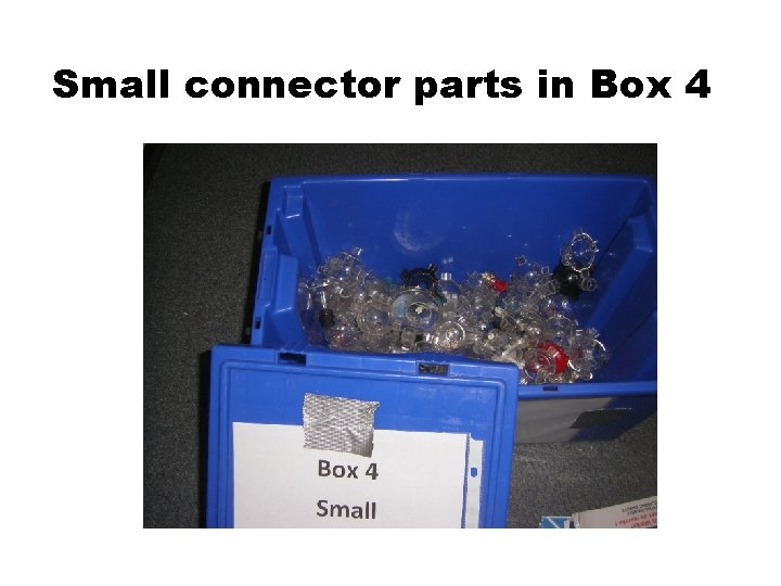 Small connector parts in Box 4 1. Using parts from a Power Play kit