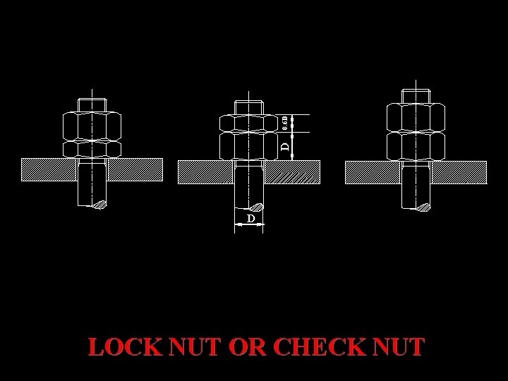 0. 6 D D D LOCK NUT OR CHECK NUT 