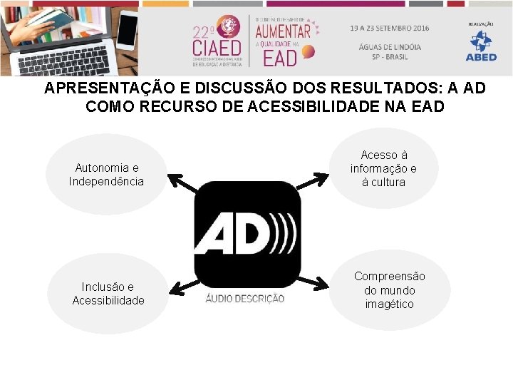 APRESENTAÇÃO E DISCUSSÃO DOS RESULTADOS: A AD COMO RECURSO DE ACESSIBILIDADE NA EAD Autonomia