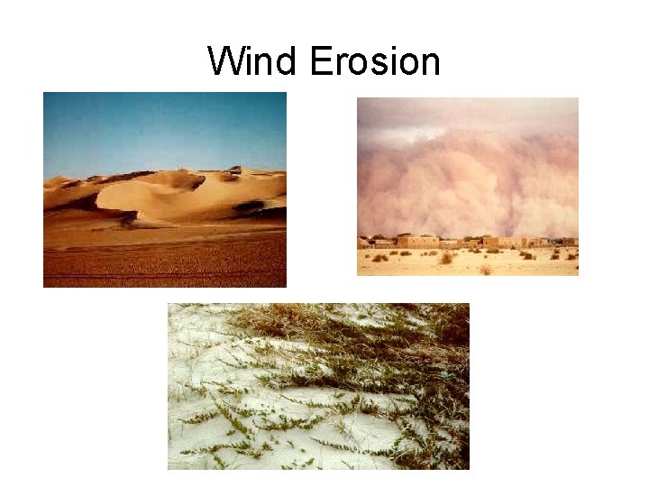 Wind Erosion Wind Erosion