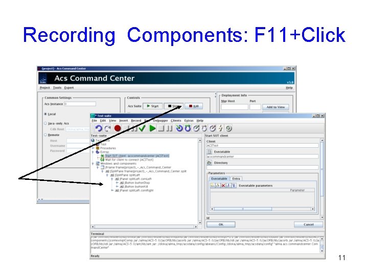 Recording Components: F 11+Click 11 