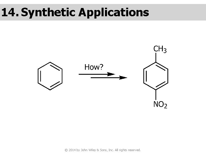 14. Synthetic Applications © 2014 by John Wiley & Sons, Inc. All rights reserved.