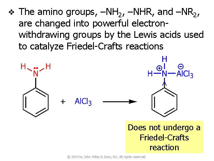 v The amino groups, –NH 2, –NHR, and –NR 2, are changed into powerful