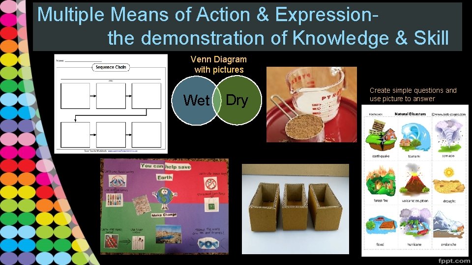 Multiple Means of Action & Expressionthe demonstration of Knowledge & Skill Venn Diagram with