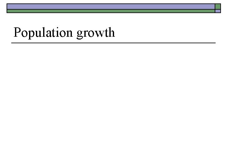 Population growth 