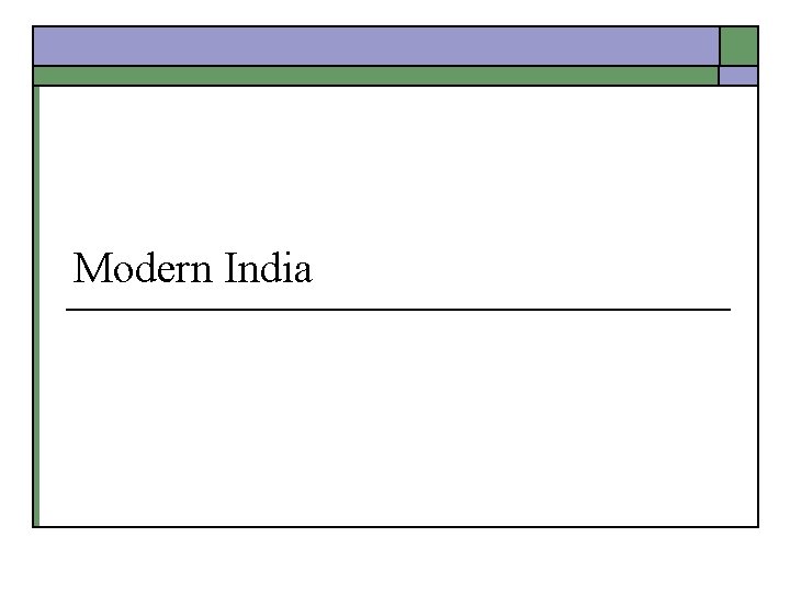 Modern India 