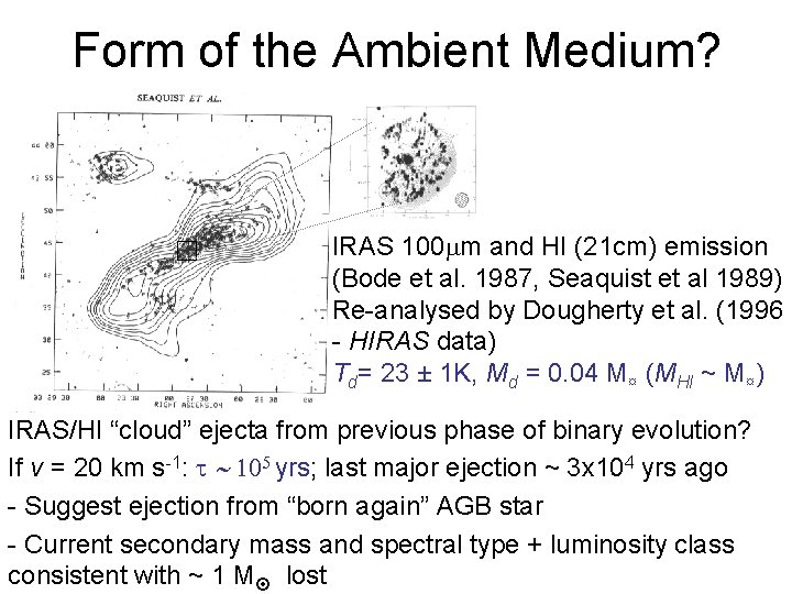 Form of the Ambient Medium? IRAS 100 m and HI (21 cm) emission (Bode