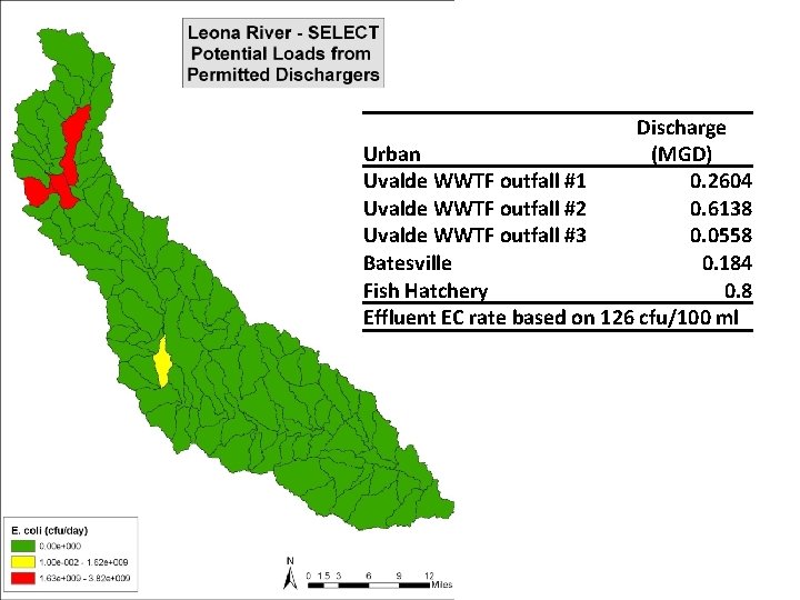 Discharge Urban (MGD) Uvalde WWTF outfall #1 0. 2604 Uvalde WWTF outfall #2 0.